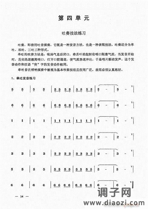 简捷实用唢呐教程  （上册）目录1-20