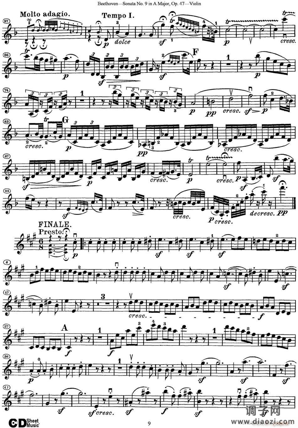 Violin Sonata No 9 in A Major Op 47