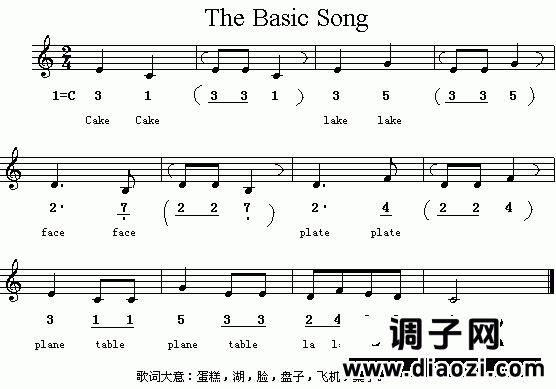 The Basic Song（英文儿童歌）