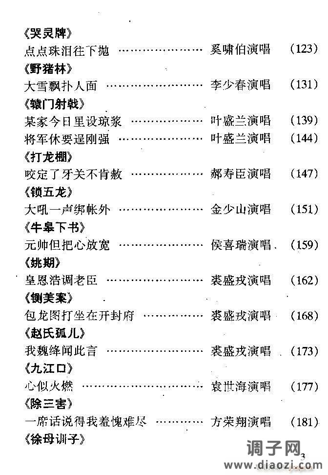 中华京剧名段集粹 目录前言 1-60