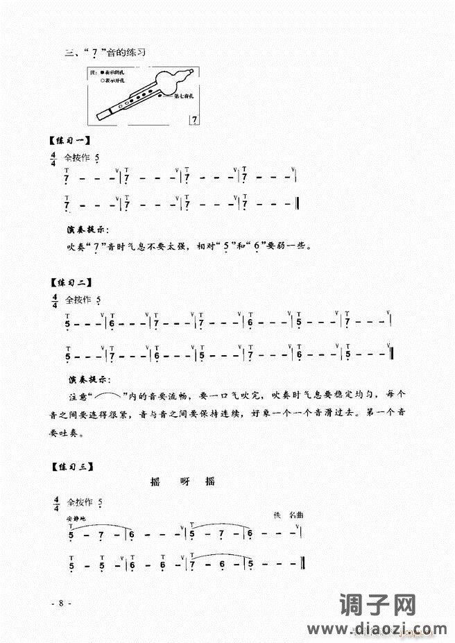 葫芦丝、巴乌实用教程 目录前言1-60