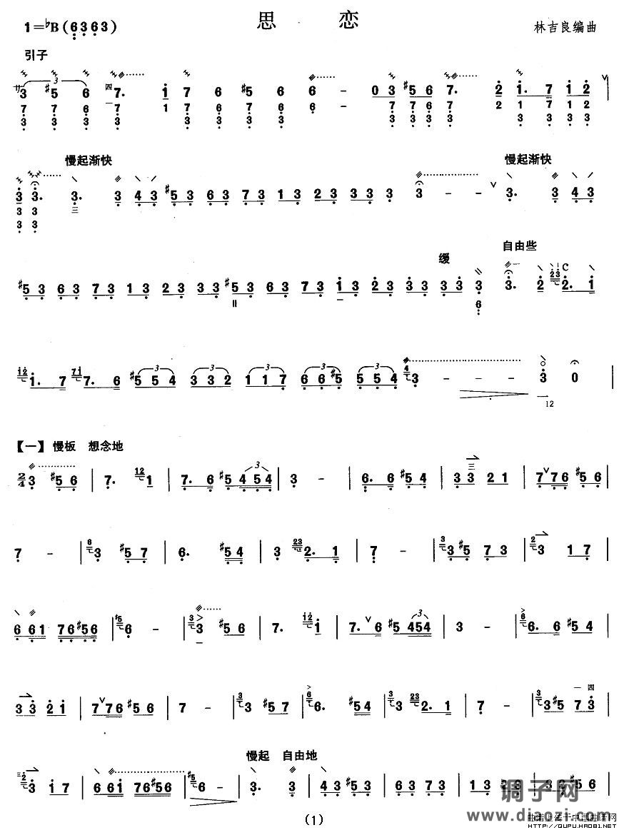 柳琴八级：思恋