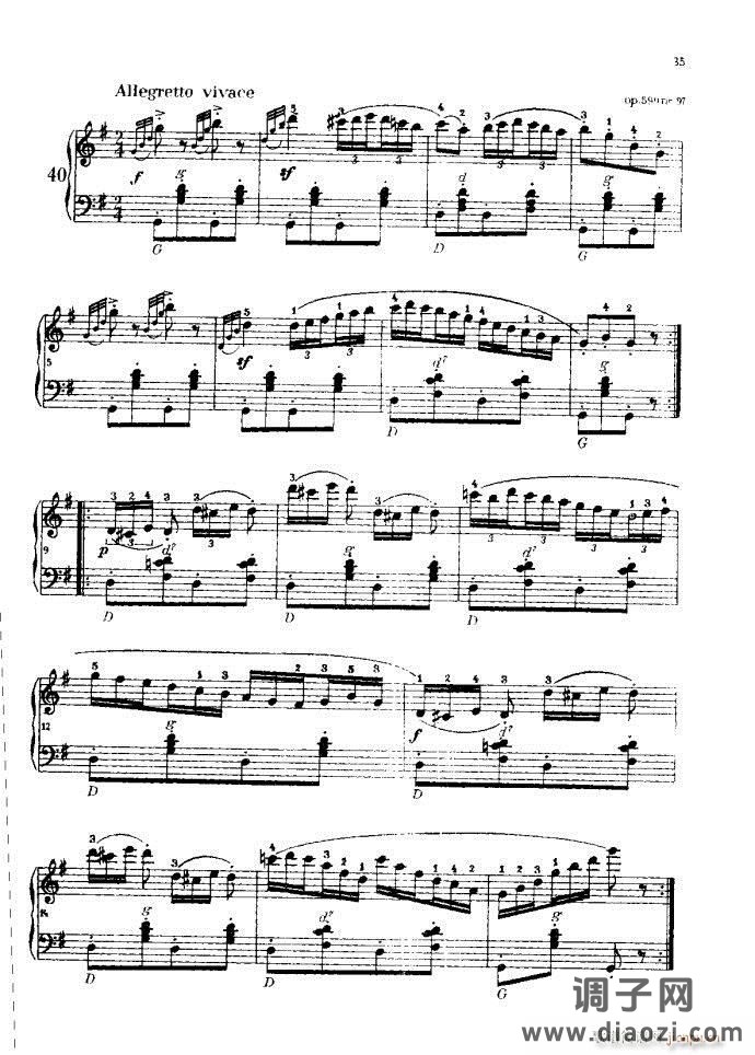 车尔尼手风琴练习曲集