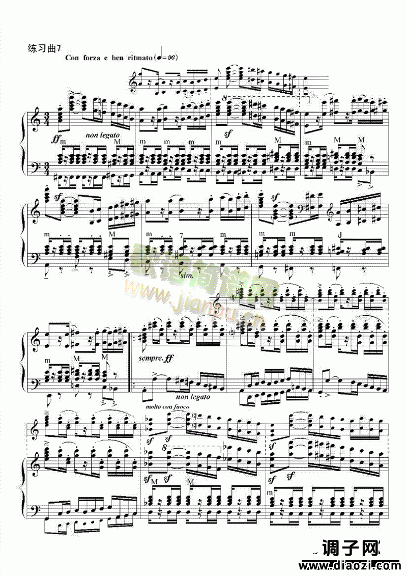 九级乐曲《帕格尼尼主题与变奏》 键盘类 手风琴