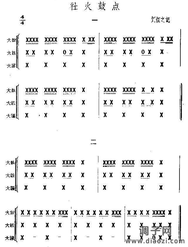 社火鼓点(鼓谱)