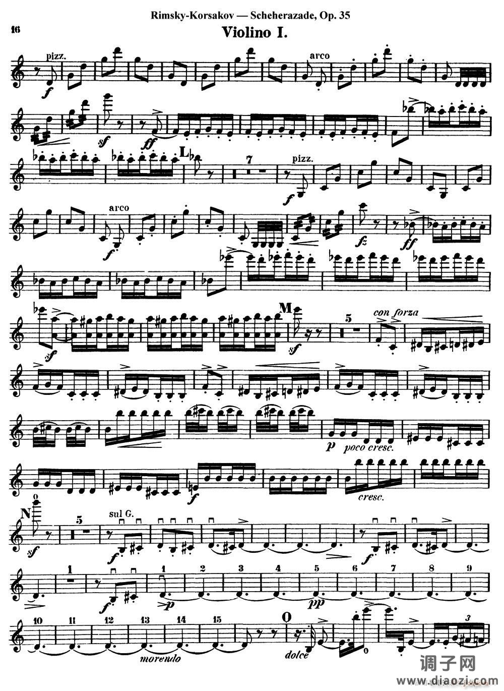 Scheherazade(Ⅳ)Op 35(第一小提琴)