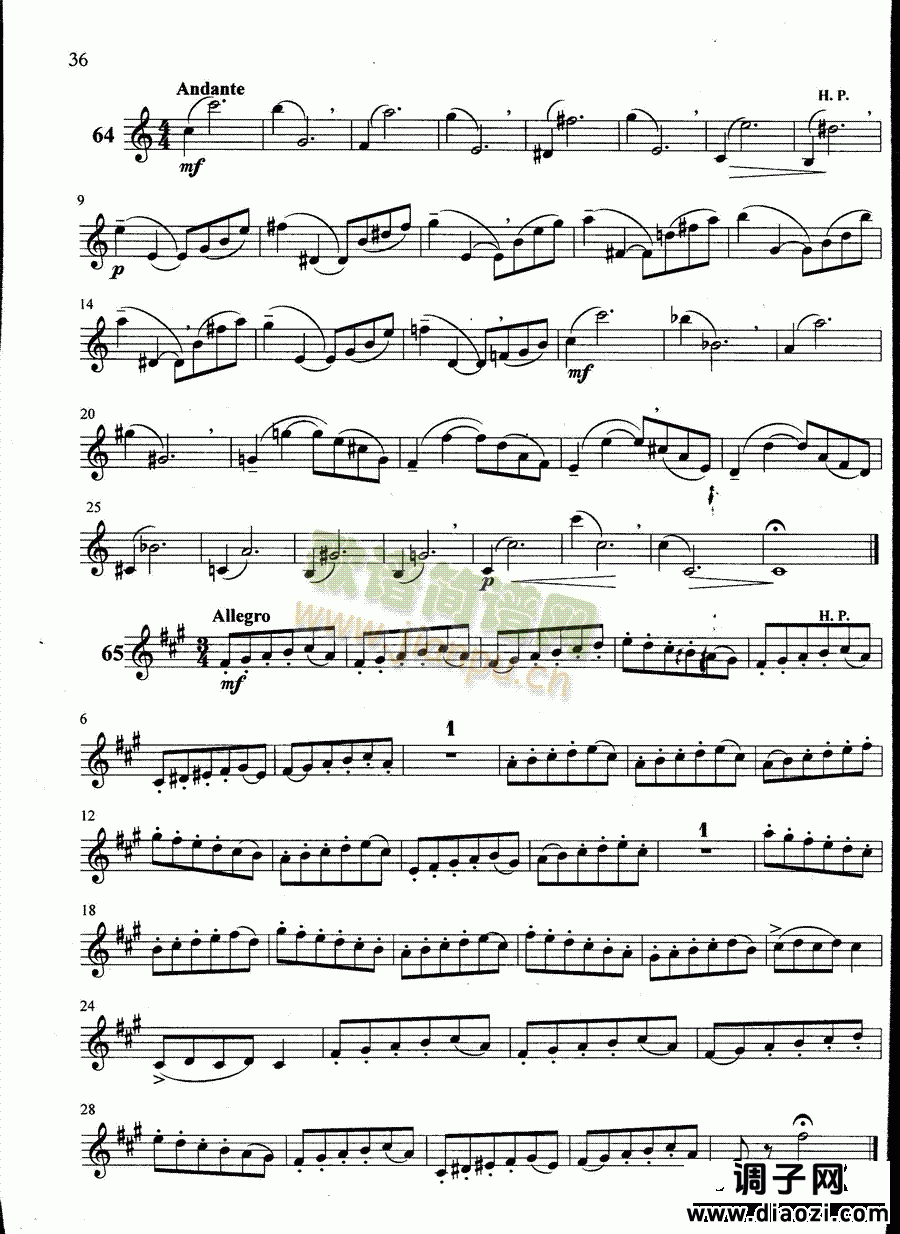 萨克斯管练习曲第100—036页