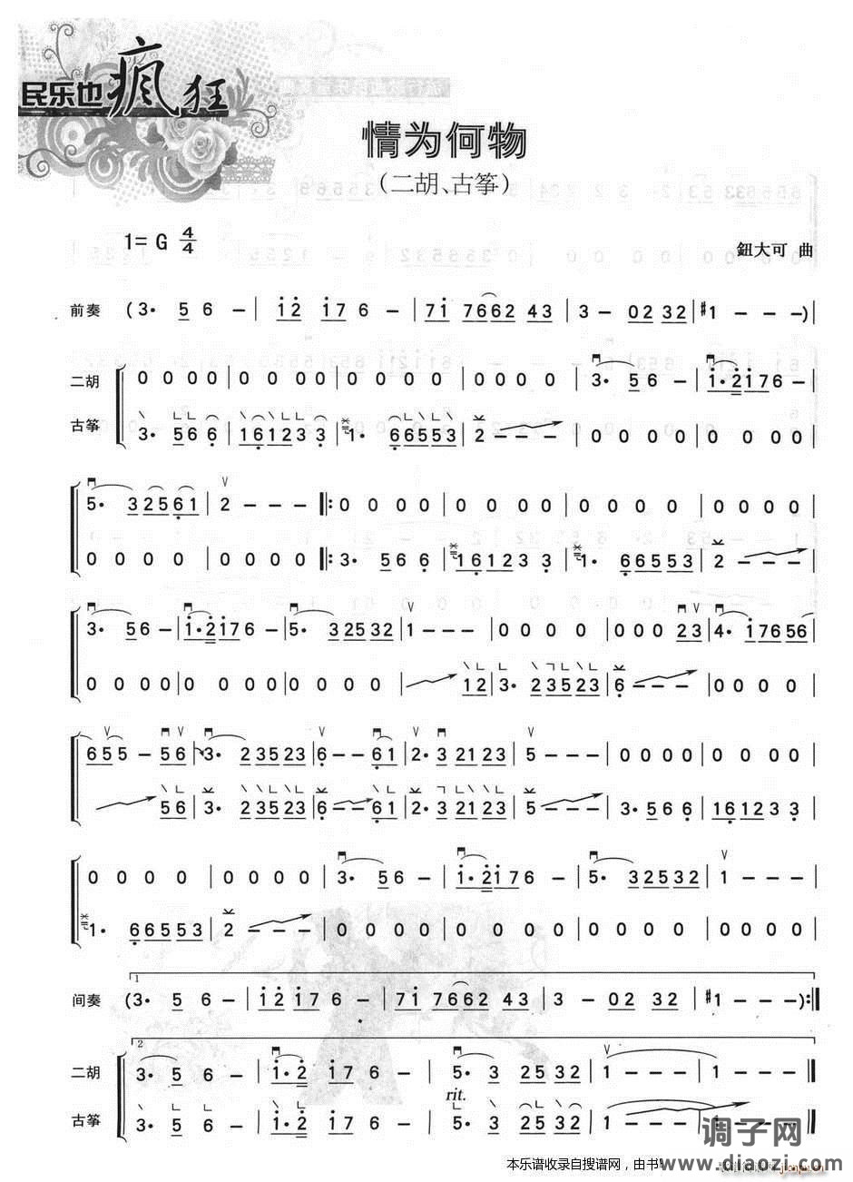 情为何物（二胡 古筝）