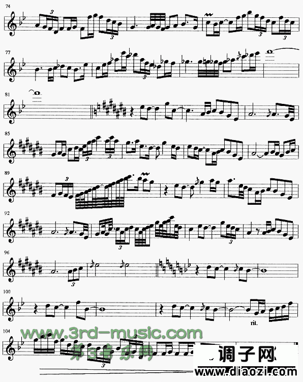 伤感[萨克斯谱]