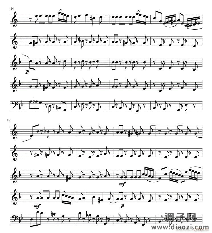 四小天鹅舞曲(管乐五重奏)3