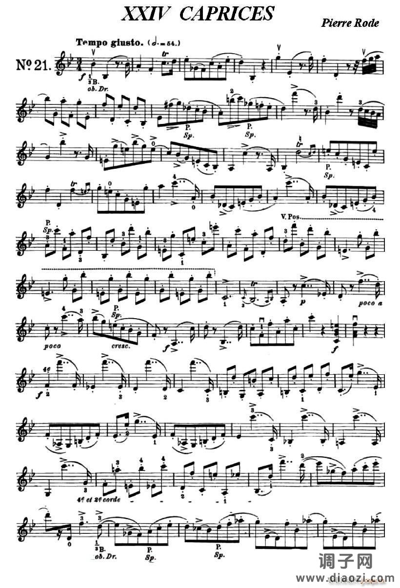 24首小提琴练习曲之21