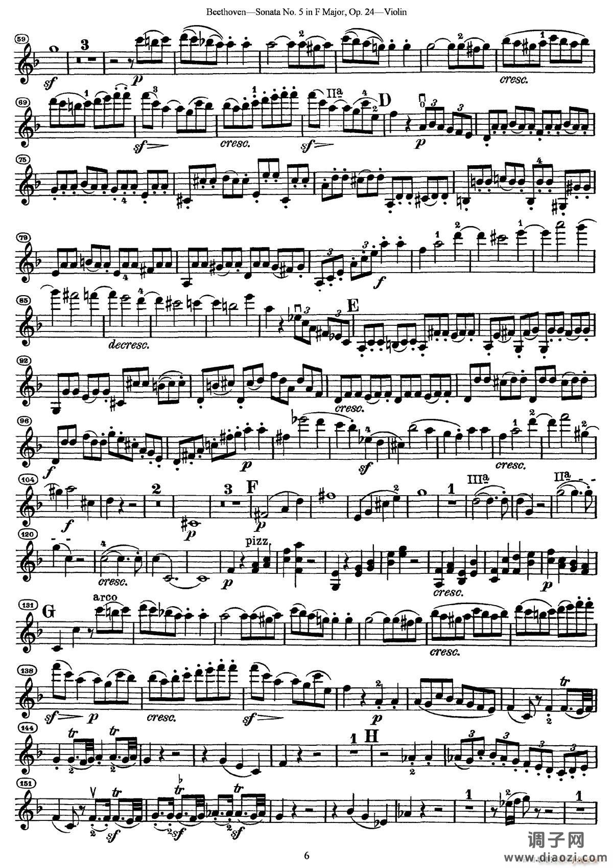 Sonata No 5 in F Major Op 24（F大调第五小提琴奏鸣曲）