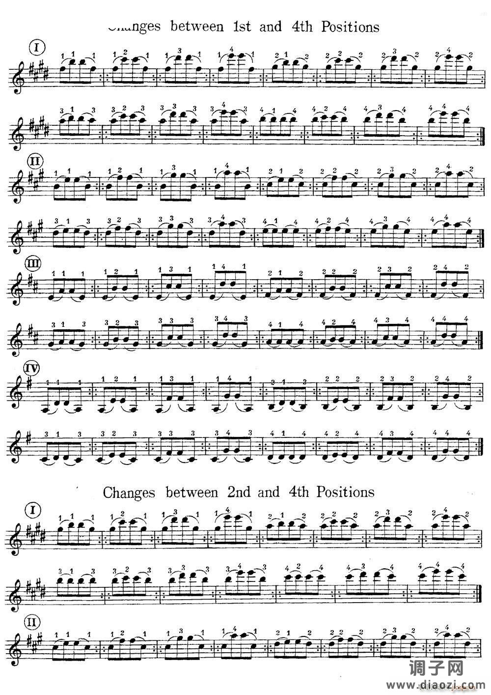 小提琴换把练习曲（第一部分）