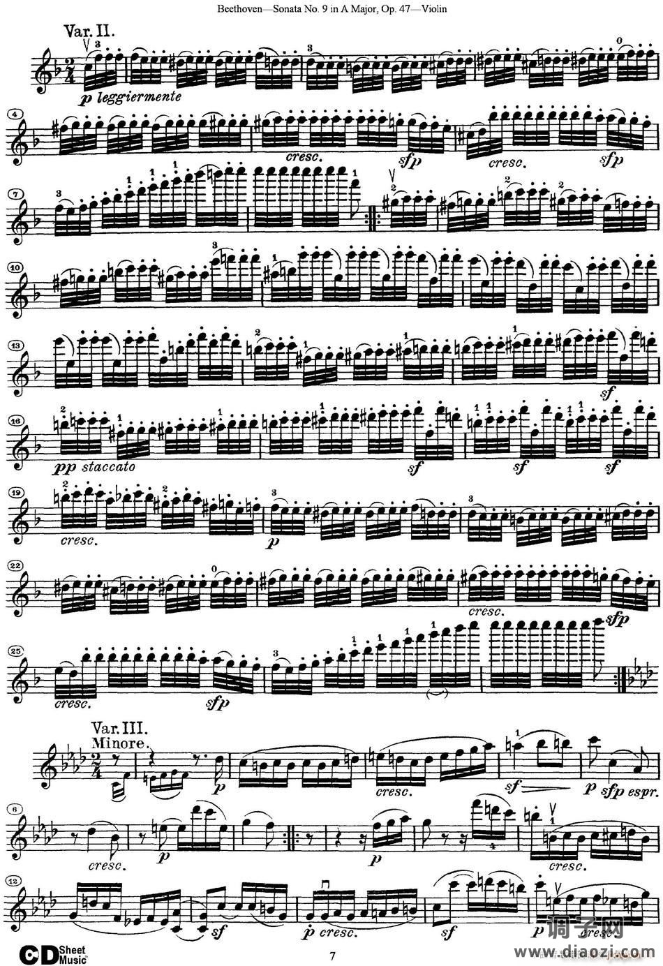 Violin Sonata No 9 in A Major Op 47