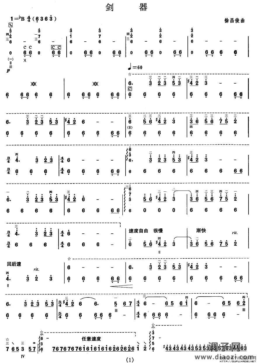 柳琴十级：剑器