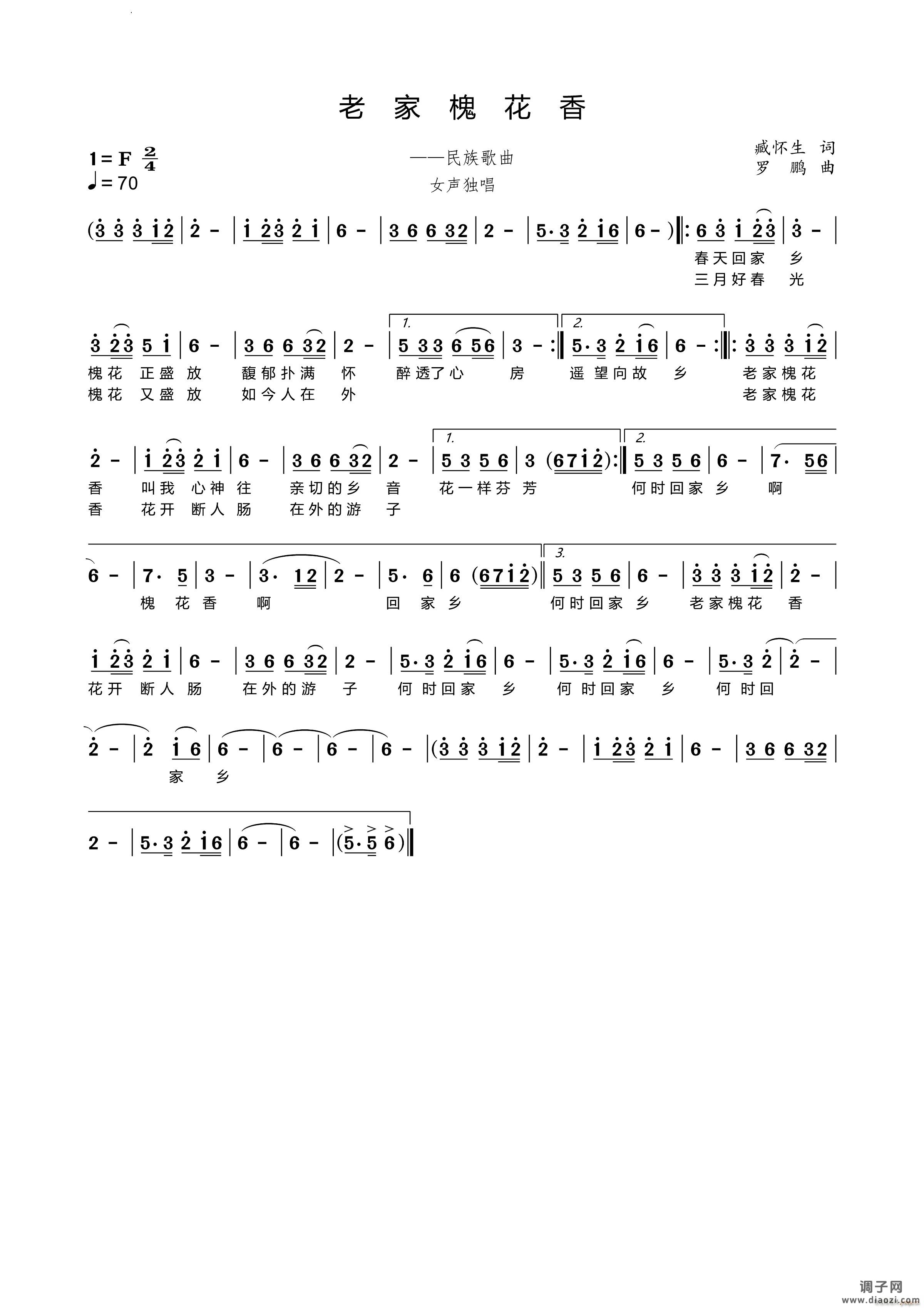 老家槐花香民族歌曲