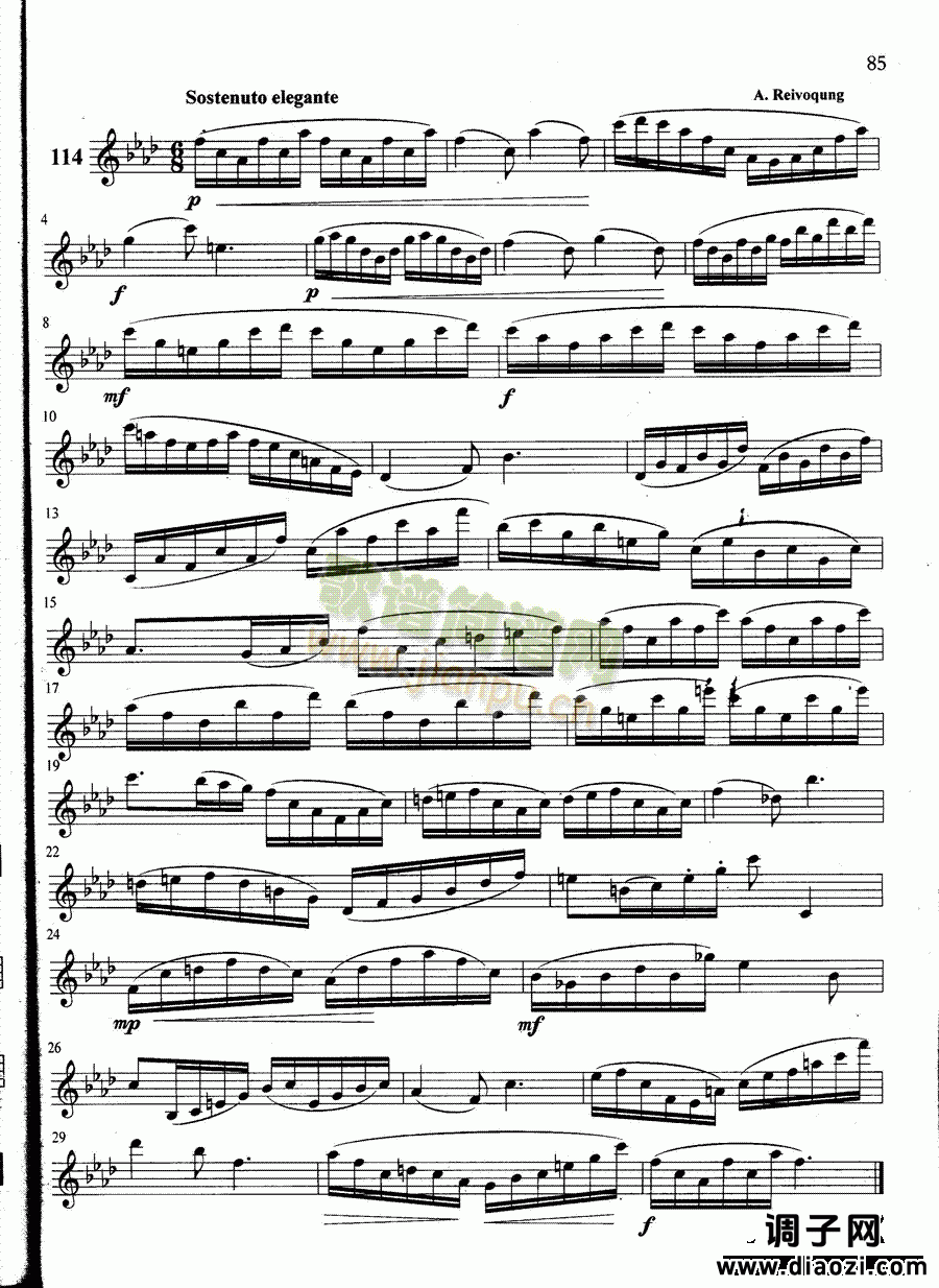 萨克斯管练习曲第100—085页