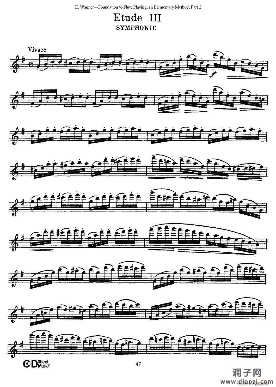 长笛演奏基础教程练习(Etude 3)