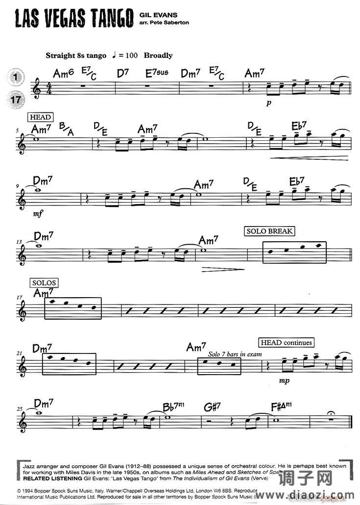 15首（次中音)爵士练习）