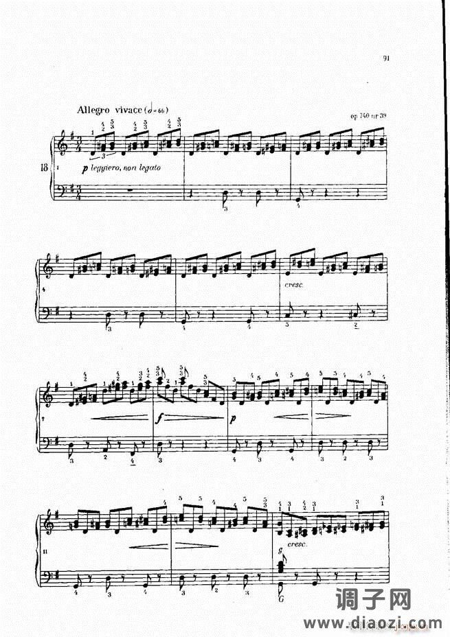 车尔尼手风琴练习曲集 Ⅳ