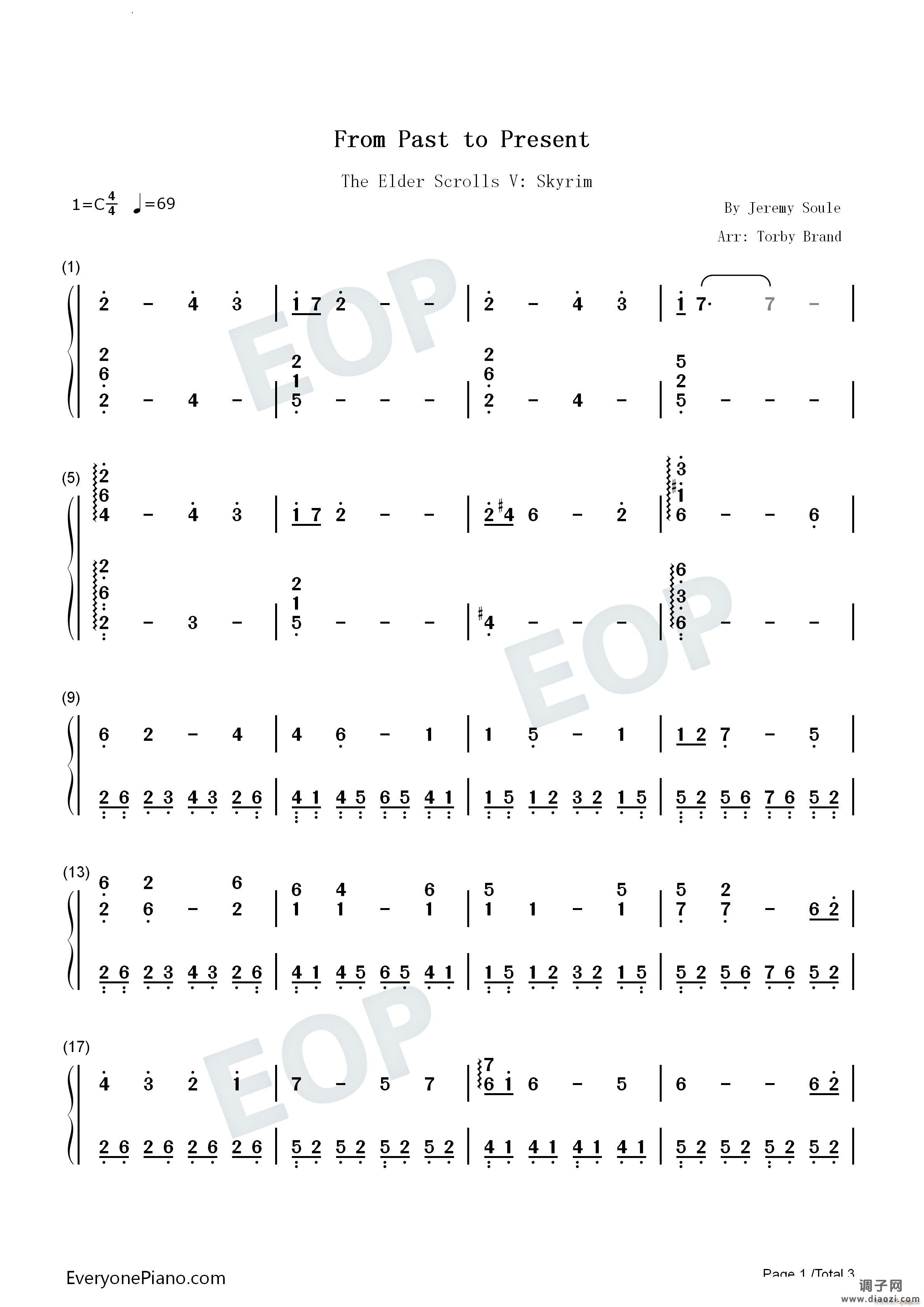 From Past to Present上古卷轴5天际BGM