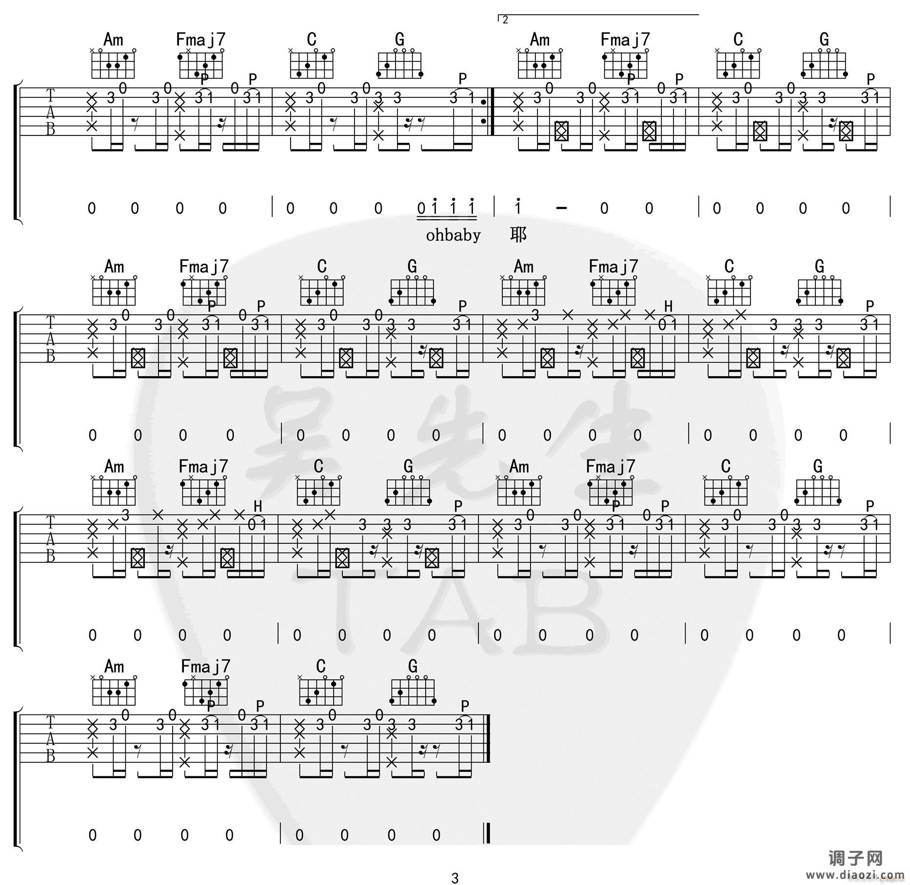 最甜情歌 ( 一玟 C调原版编配)