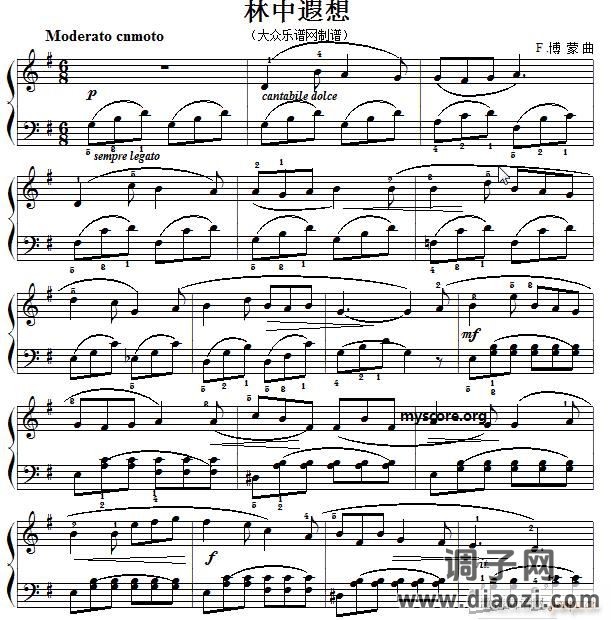 林中遐想(古典钢琴小曲)