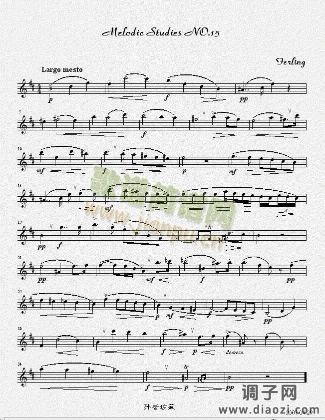 四十八首旋律练习曲之十五