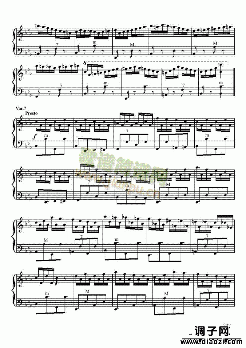 八级乐曲《乌克兰主题变奏曲》 键盘类 手风琴