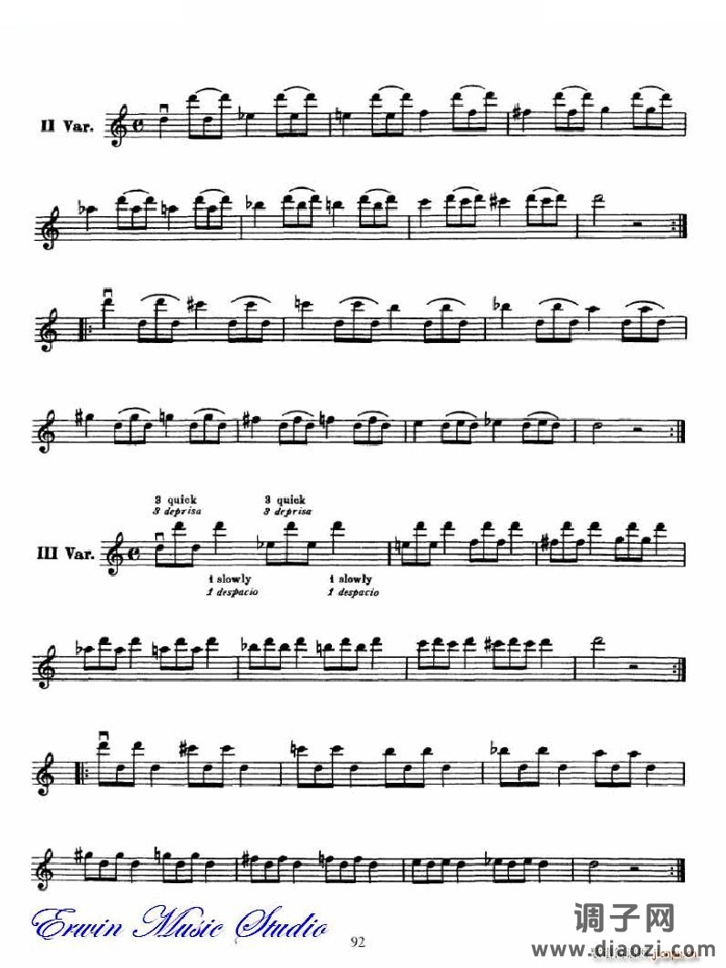 麦亚班克小提琴演奏法第三部分-第二和第三把位的位置6 提琴谱