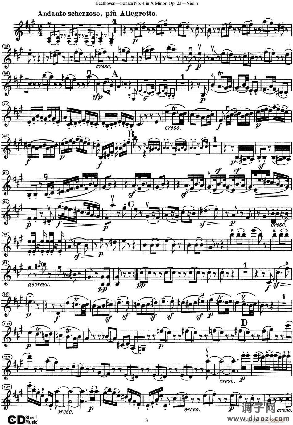 Violin Sonata No 4 in A Minor Op 23