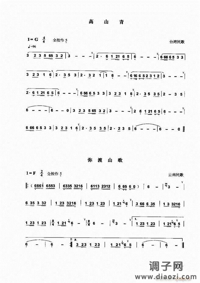 葫芦丝、巴乌实用教程121-180