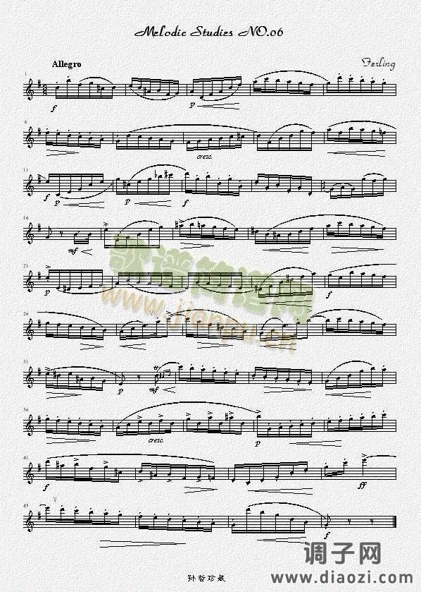 四十八首旋律练习曲之六