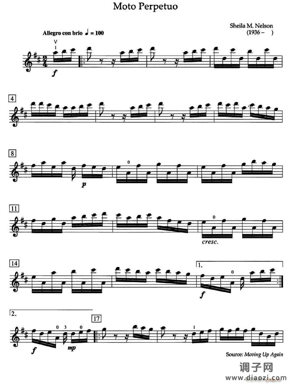 Moto Perpetuo （加拿大小提琴考级 第四级）