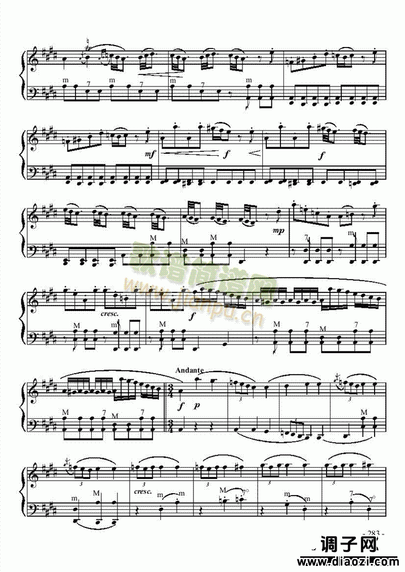 十级古典乐曲《E大调奏鸣曲》 键盘类 手风琴