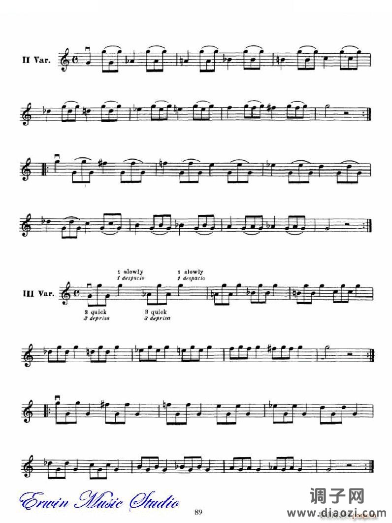 麦亚班克小提琴演奏法第三部分-第二和第三把位的位置6 提琴谱