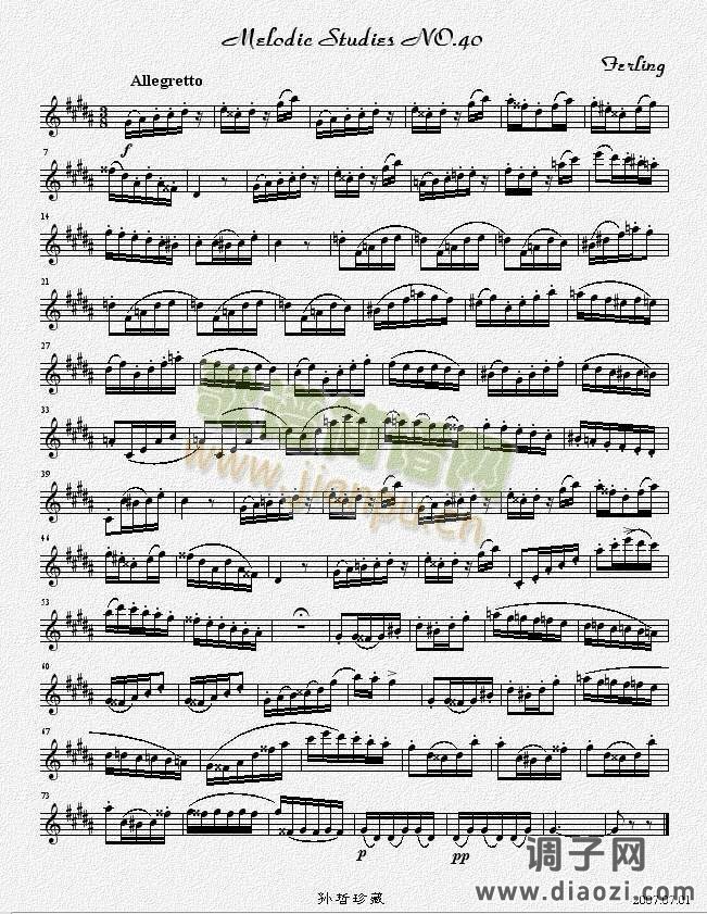 四十八首旋律练习曲之四十