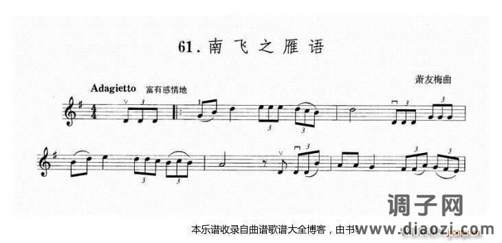 小提琴南飞之雁语