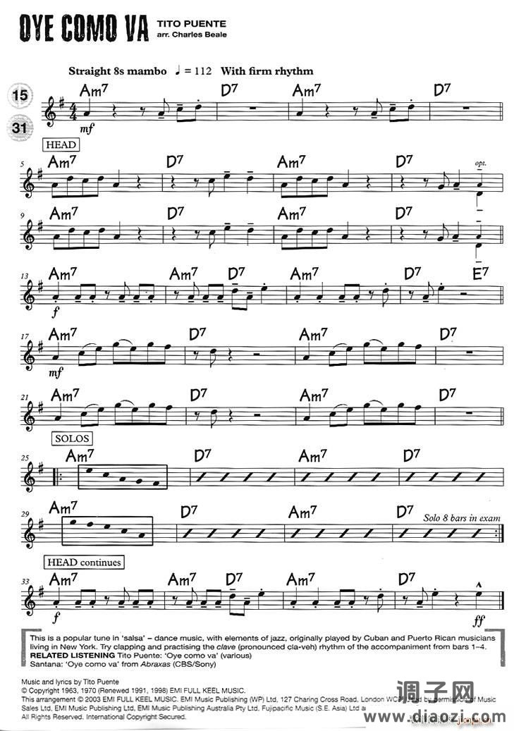 15首（次中音)爵士练习）