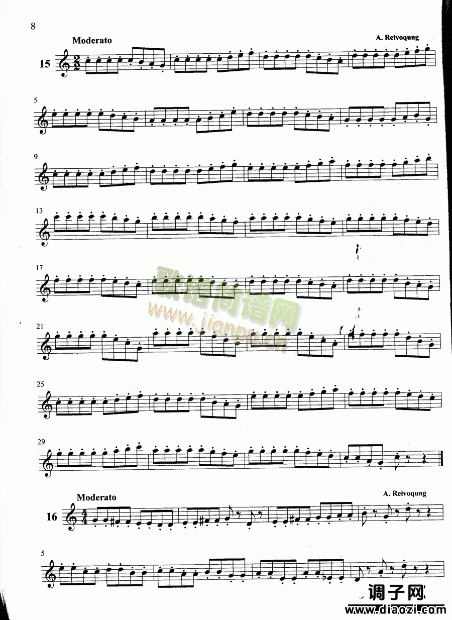 萨克斯管练习曲第100—008页