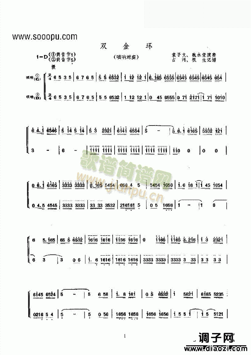 双金环 民乐类 唢呐