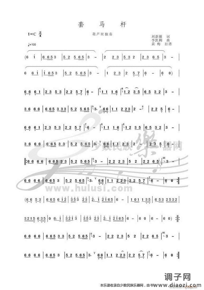 《套马杆》葫芦丝