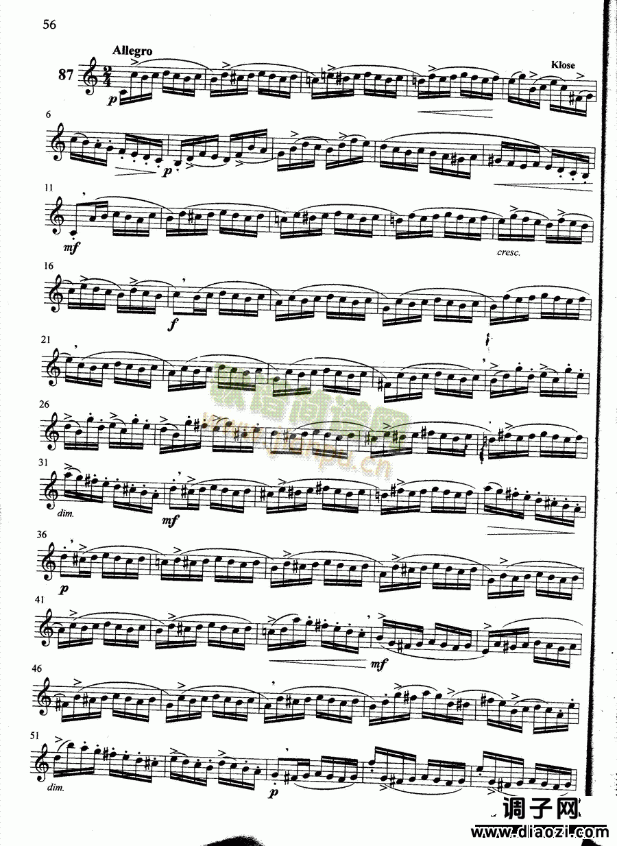 萨克斯管练习曲第100—056页