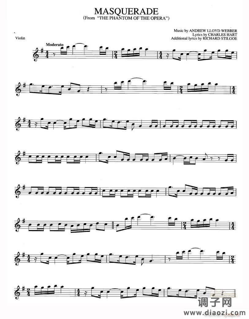 MASQUERADE（音乐剧 魅影 《化装舞会》）