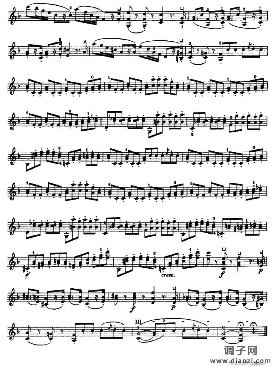 让 德尔菲 阿拉尔-12首小提琴隨想练习曲之23