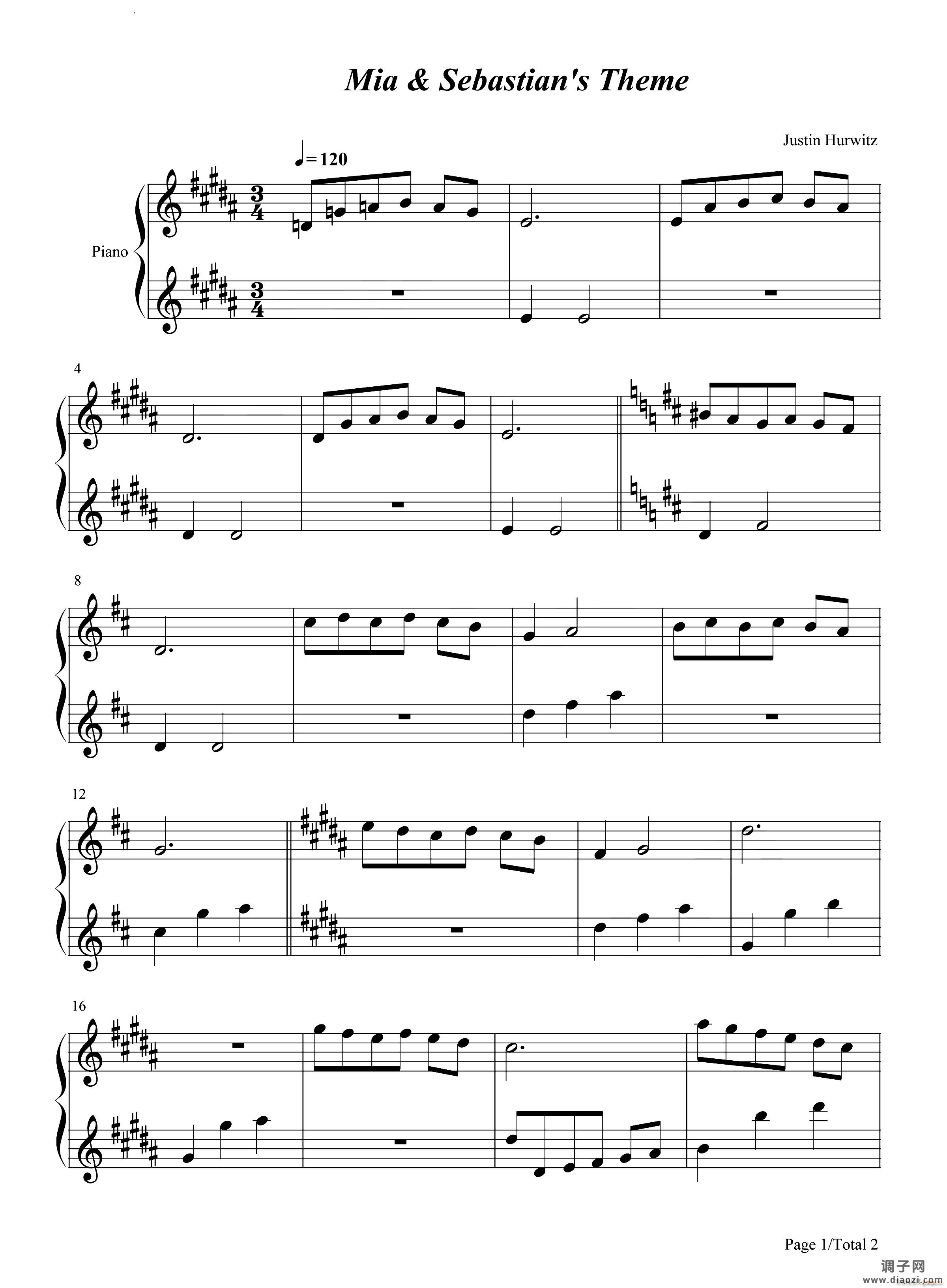 Mia and Sebastians Theme-米娅与塞巴斯蒂安的主题曲爱乐之城OST