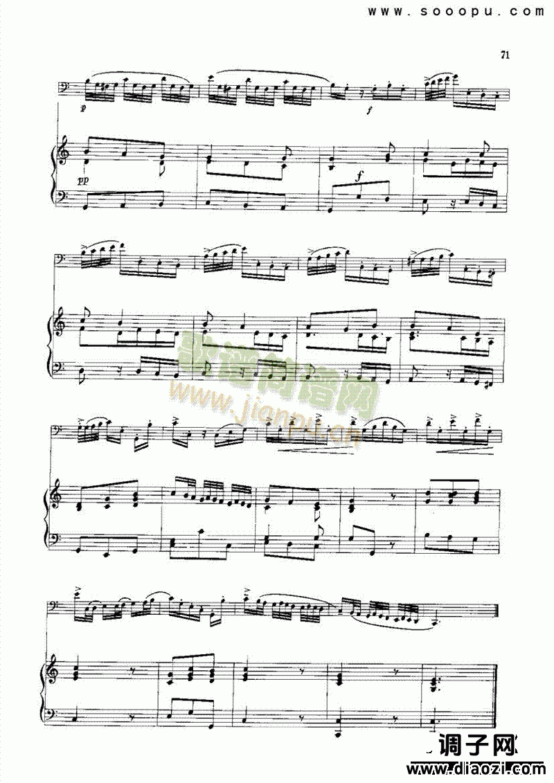 C大调奏鸣曲 管乐类 大管