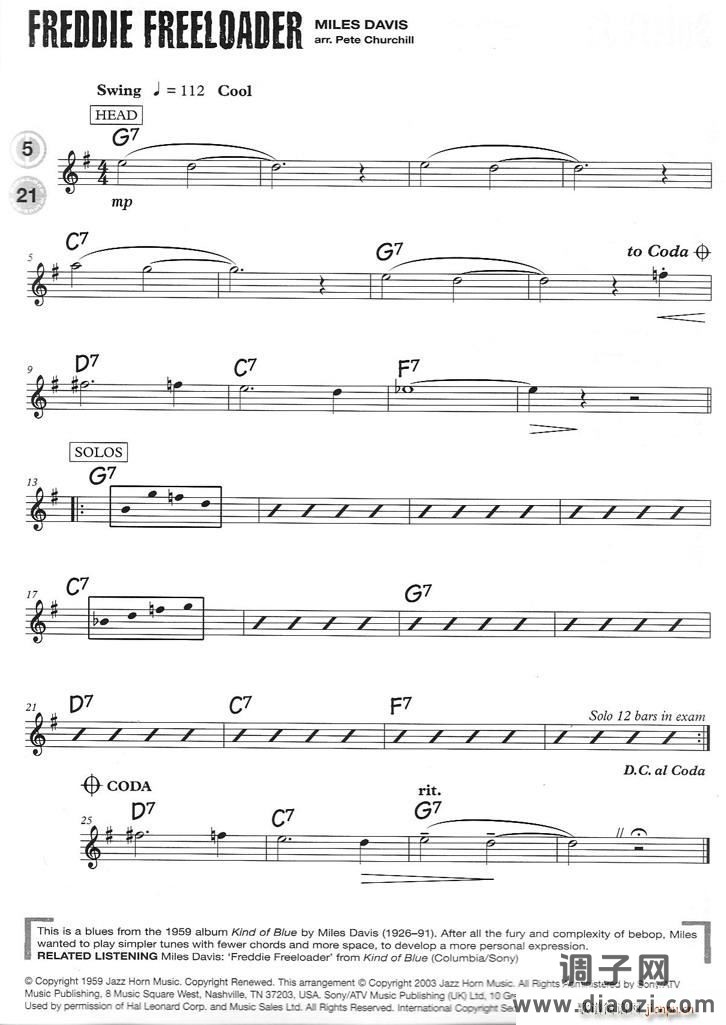 15首（次中音)爵士练习）