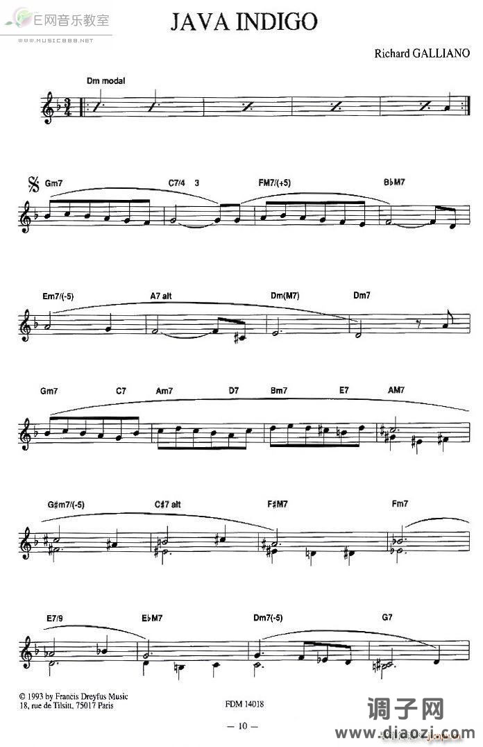JAVA INDIGO-理查德 加里亚诺曲