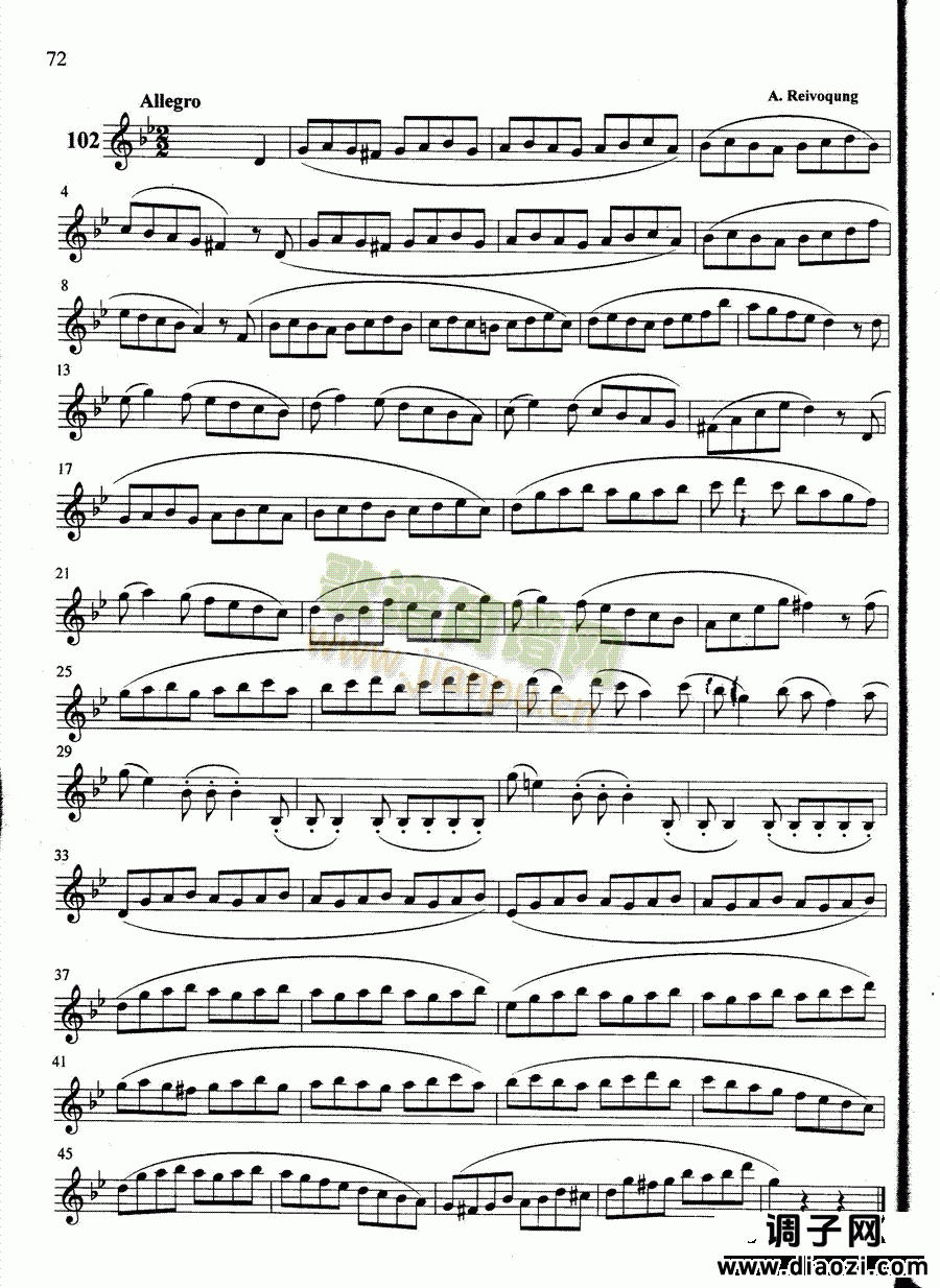 萨克斯管练习曲第100—072页